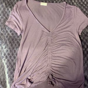 Purple scrunch top